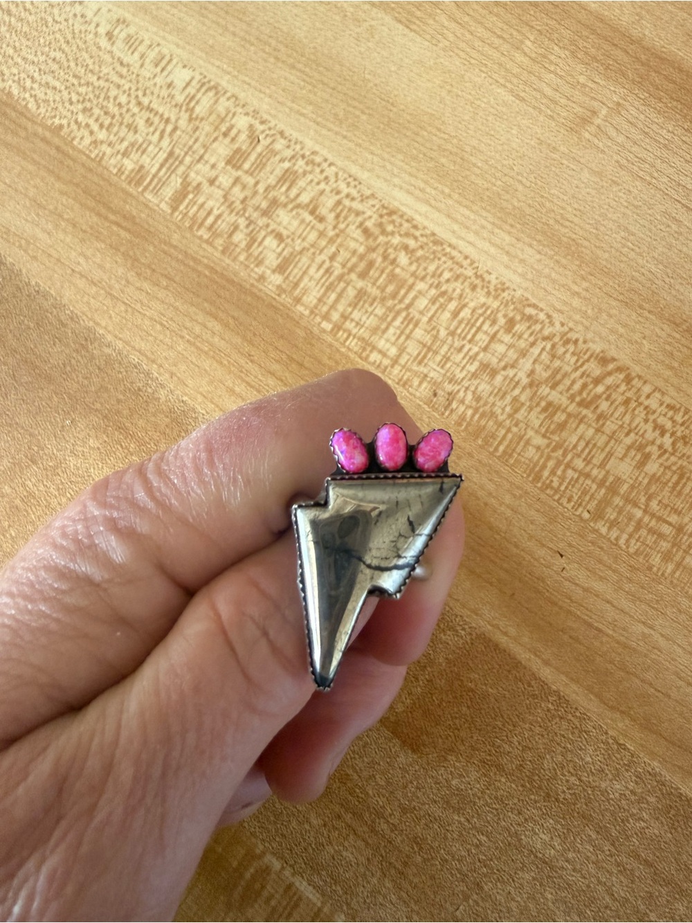 Sterling Silver Lightning Bolt ring size 10